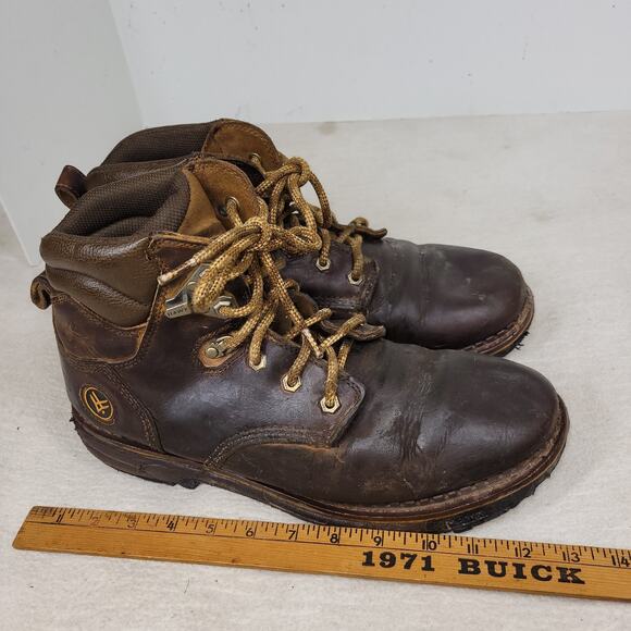 Hawx Boots Mens Sz 13 D Brown Enduro Comp Toe Gorpcore Workwear Leather Shoes main image 5